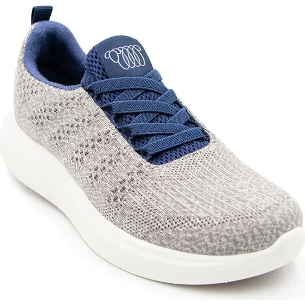 Woolloomooloo Merino Wool Lace Up Sneaker in Natural/Denim